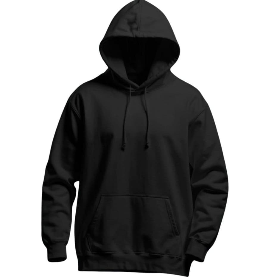 Blusa de Frio Moletom Preto Com Capuz Unissex