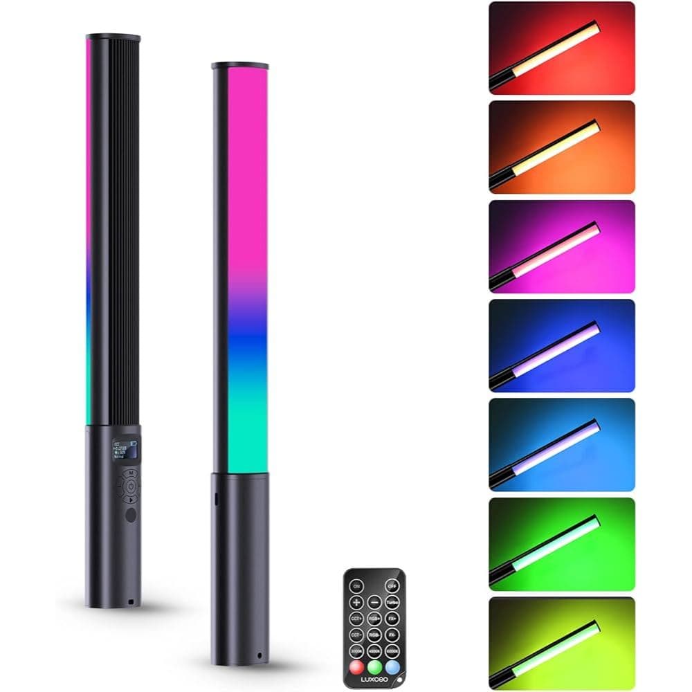 Bastão Iluminador Luz Led 2500k-6500k Profissionsal Rgb P400 Estrutura Preto 110v/220v
