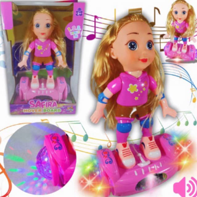 Boneca Hoverboard Bate E Volta Com Som E Luzes