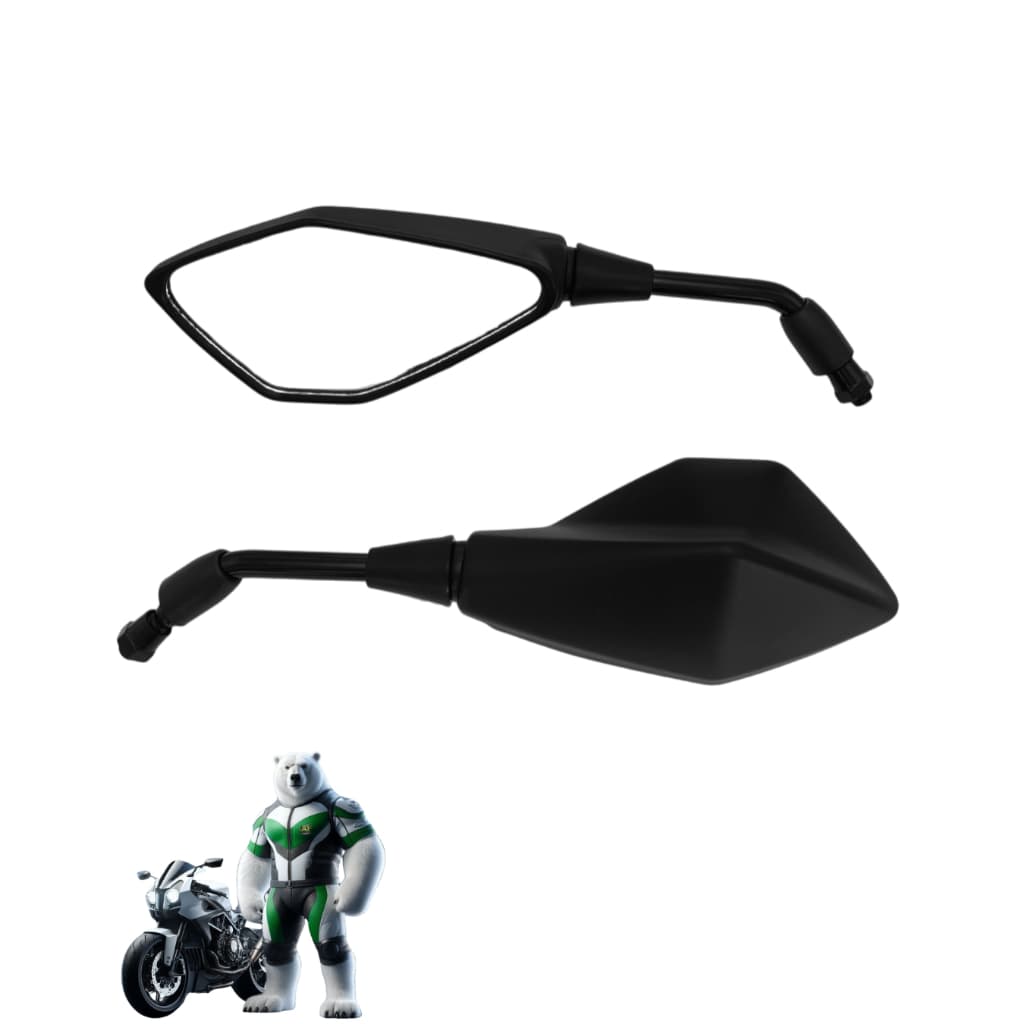Par de Retrovisor Z400 Kawasaki Rebaixado Haste Longa Rosca Honda