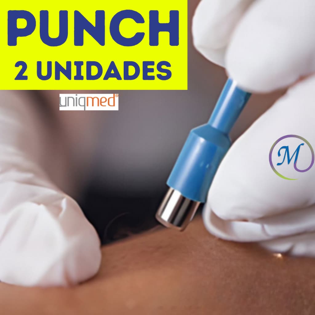 2 un Punch P/ Biópsia - 1mm, 1,5mm, 2mm, 2.5mm, 3mm, 3.5mm, 4mm, 5mm, 6mm, 7mm, 8mm - Microdermal