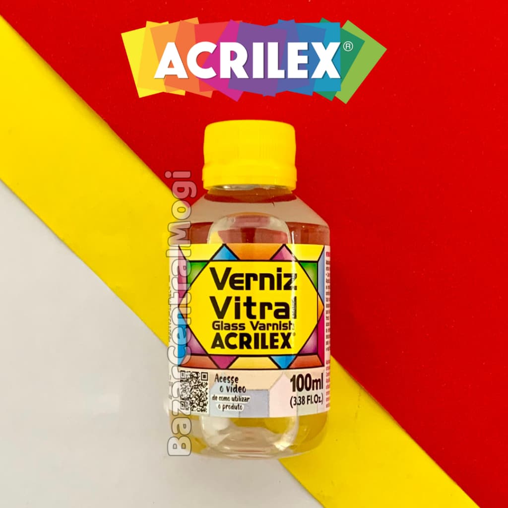 Verniz Vitral Incolor 100ml Acrilex Clareador Transparente
