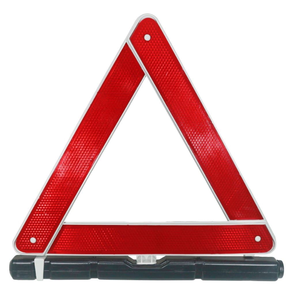 Triangulo de Sinalização Com Peso Refletor Segurança Alerta Atenção Carro Caminhão Pé de Areia