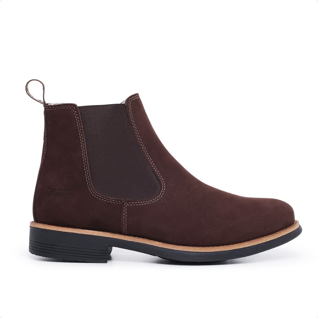 Botas Chelsea Masculinas Botinas Texanas Confortáveis Macia Solado Borracha Antiderrapante Couro Bovino