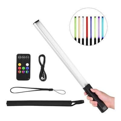 Stick Led Fotográfico Colorido Luxceo P6 Rgb Preto
