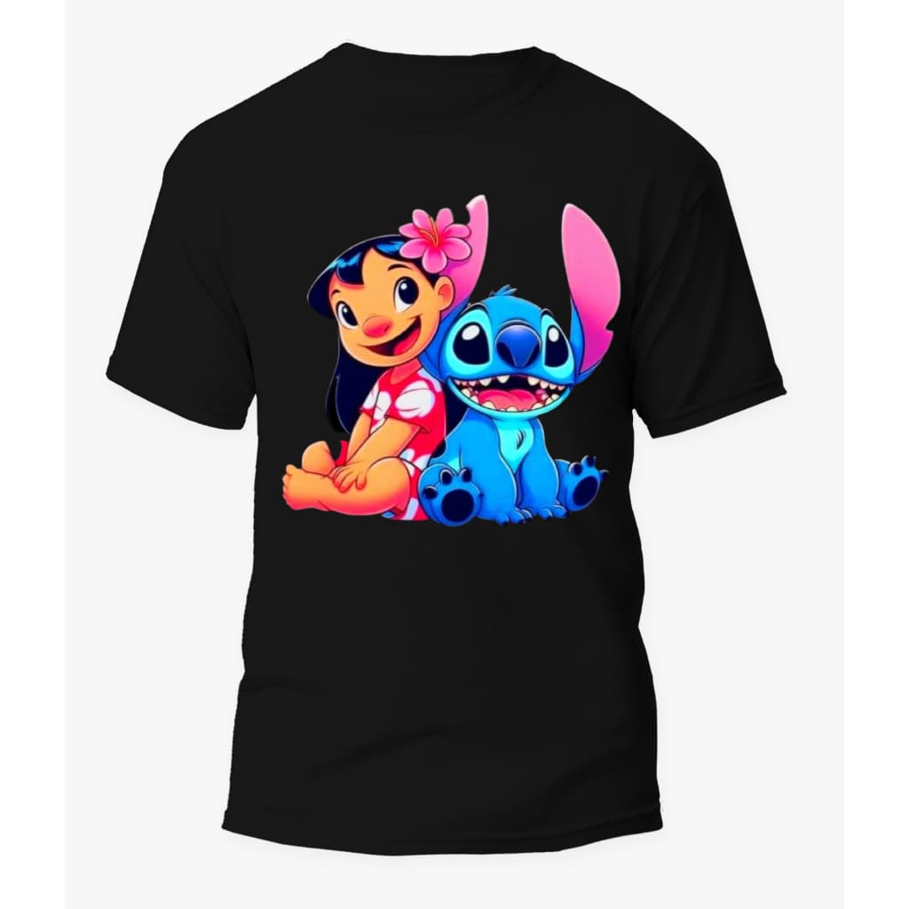 Camisa Camiseta Lilo Stitch fofinho 100% algodão tendencia 2025