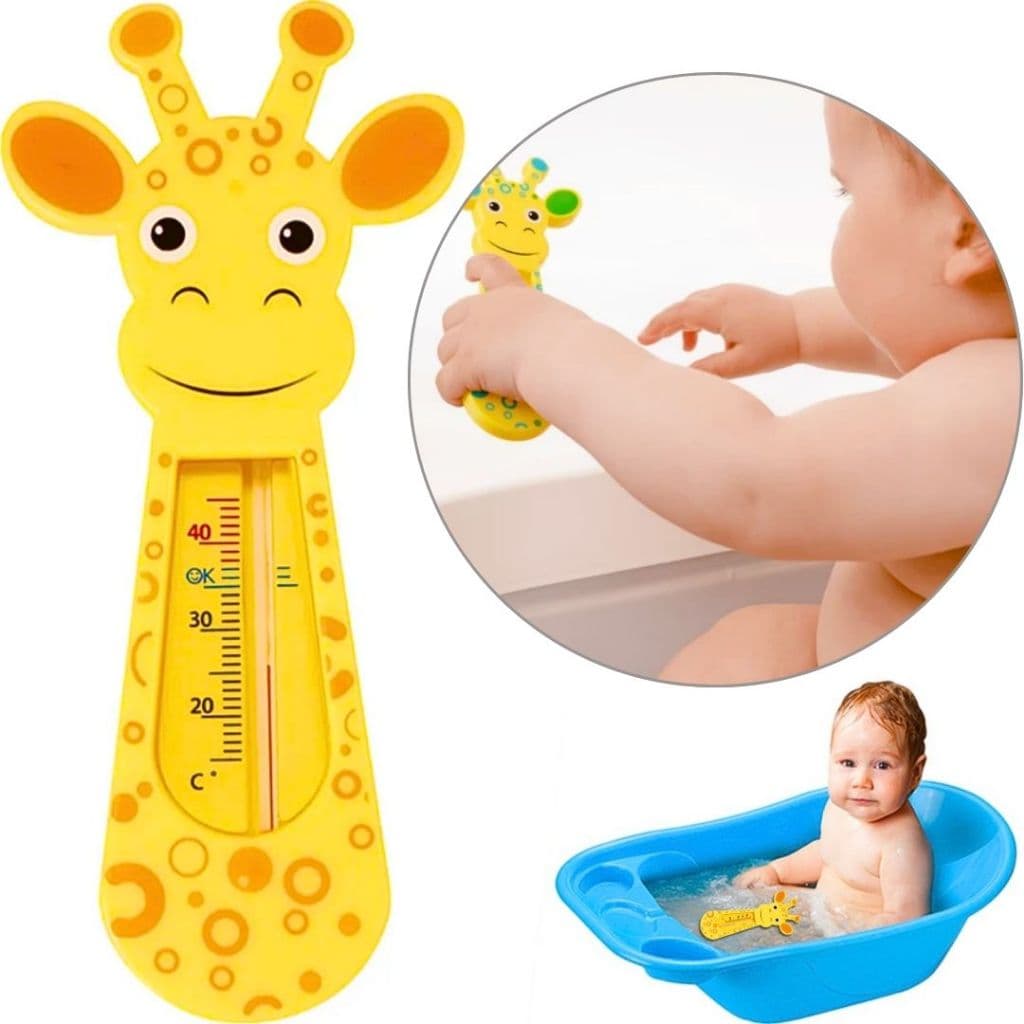 Termômetro De Banheira Para Banho Bebê Infantil Girafa Medir Temperatura Água