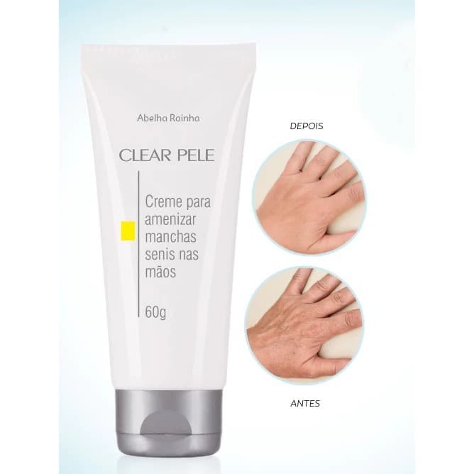 Creme Para Amenizar Marcas Senis Nas Mãos Clear Pele Abelha Rainha 60g