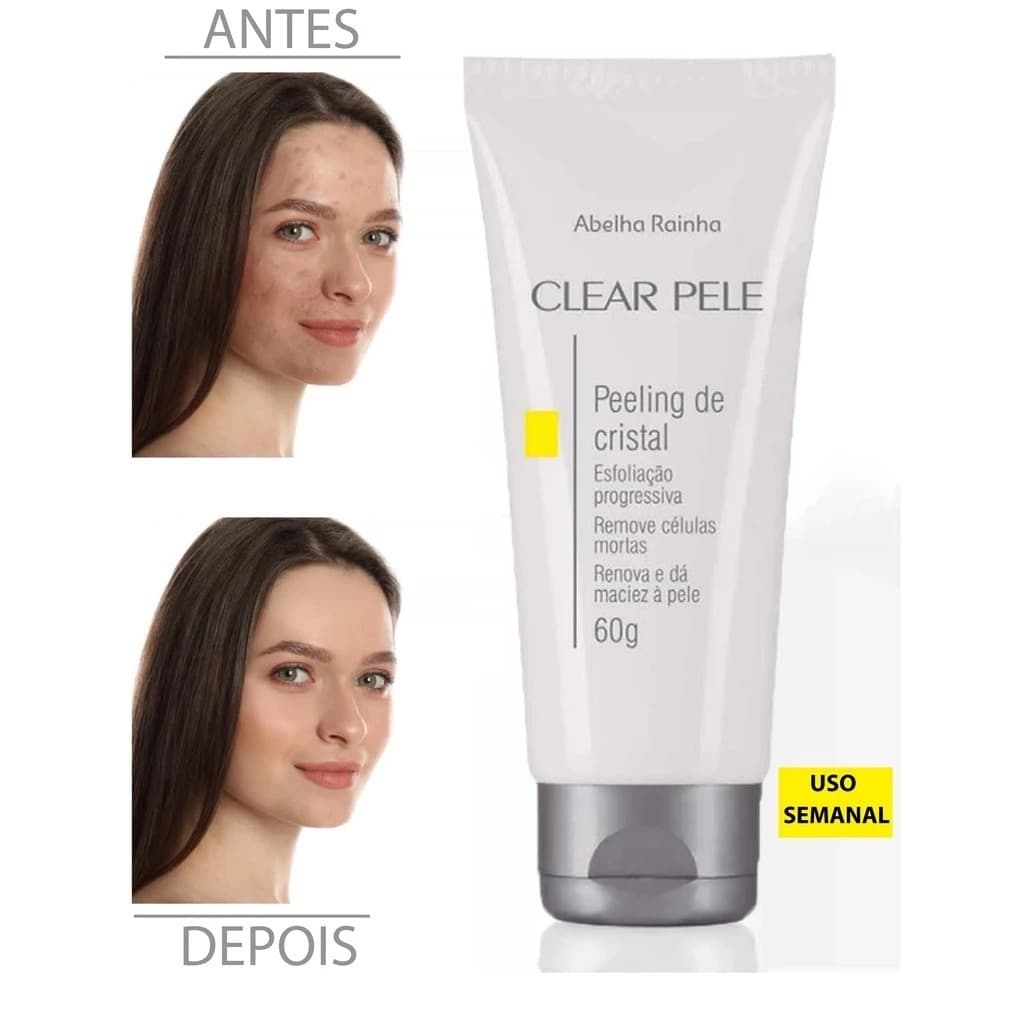 Peeling De Cristal Esfoliante - Clear Pele Abelha Rainha 60g