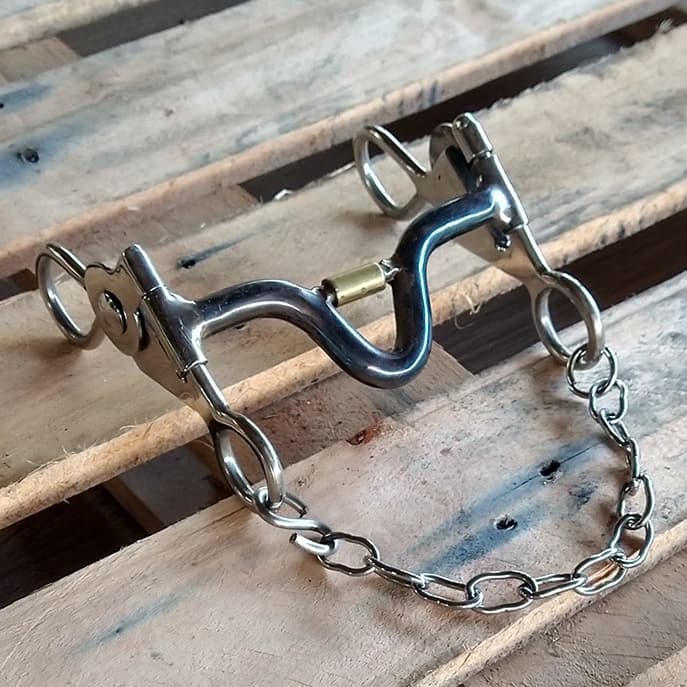 Freio Tabatinga Para Cavalo Material em Inox com Bocal Ferro e Salivador Envio Imediato