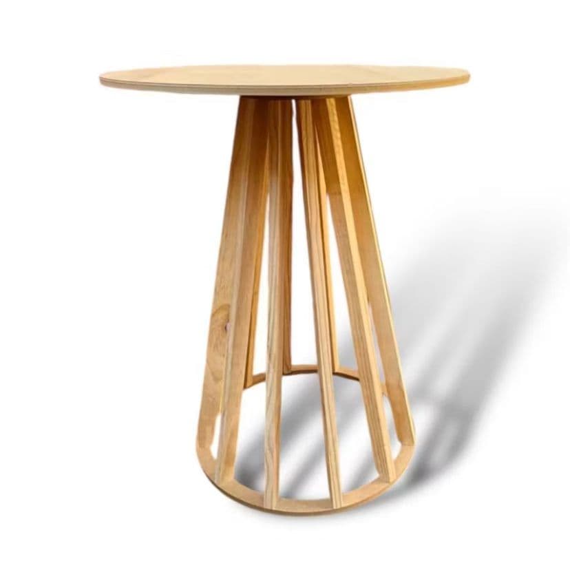 Mesa  Ripada Em Mdf Cru Pés em Pinus Reforçados Tampo 60cm Para Festa Produto Artesanato Entrega Rapida