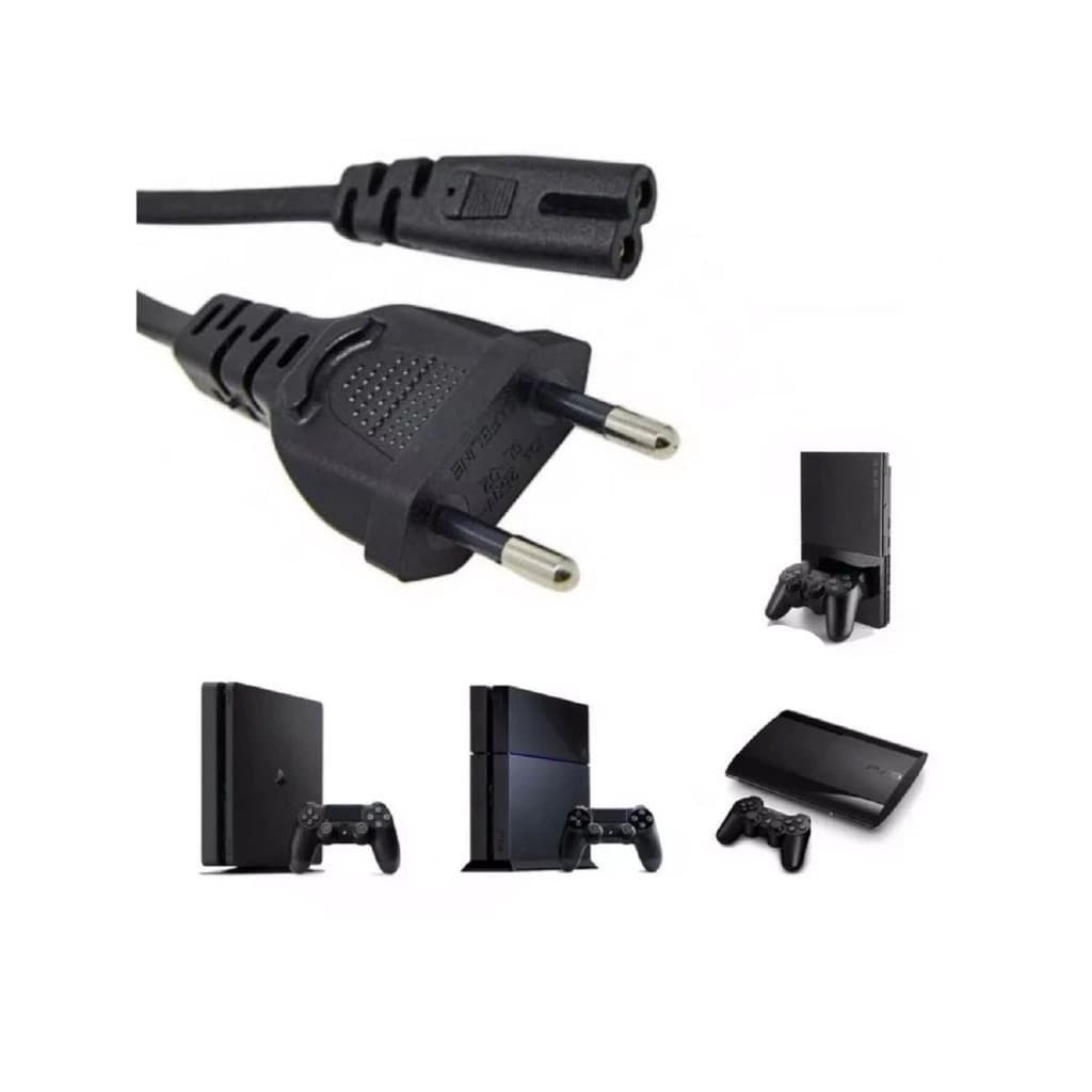 Cabo Energia Bipolar Tipo 8 PS3 PS4 Impressora  1,8 Metros