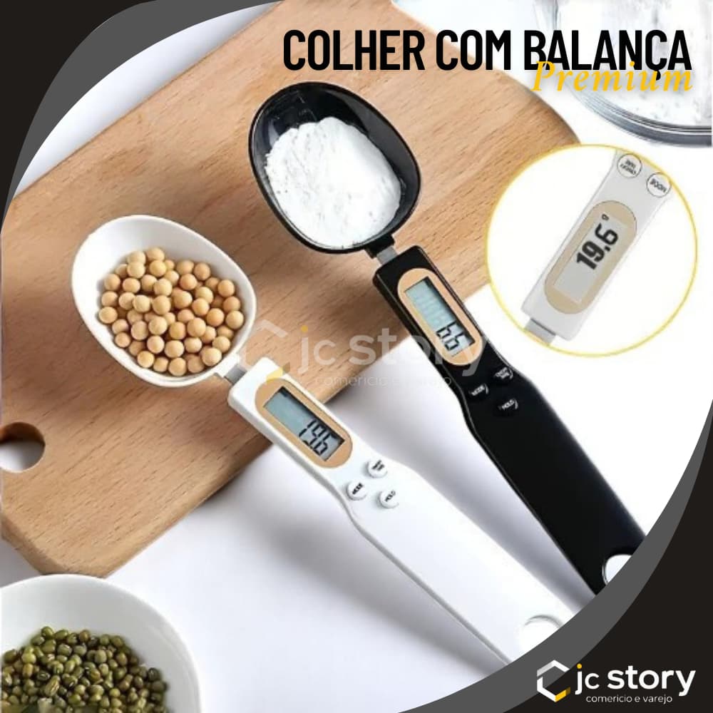 Colher com balança digital de Medição de alimento com Display Lcd balança cozinha medida