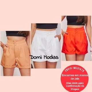 Domi Modas Shorts Alfaiataria com bolso 88