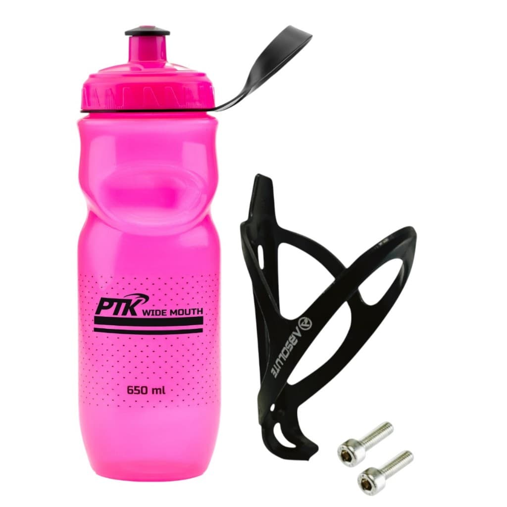 Garrafa Caramanhola Squeeze de agua 650ml+ Suporte absolute com parafusos