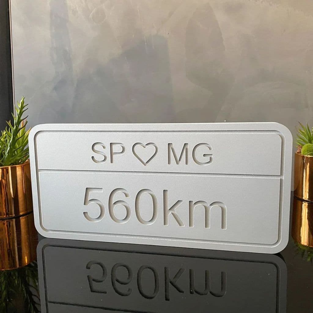 Placa Personalizada Namoro Dstância Presente Casal