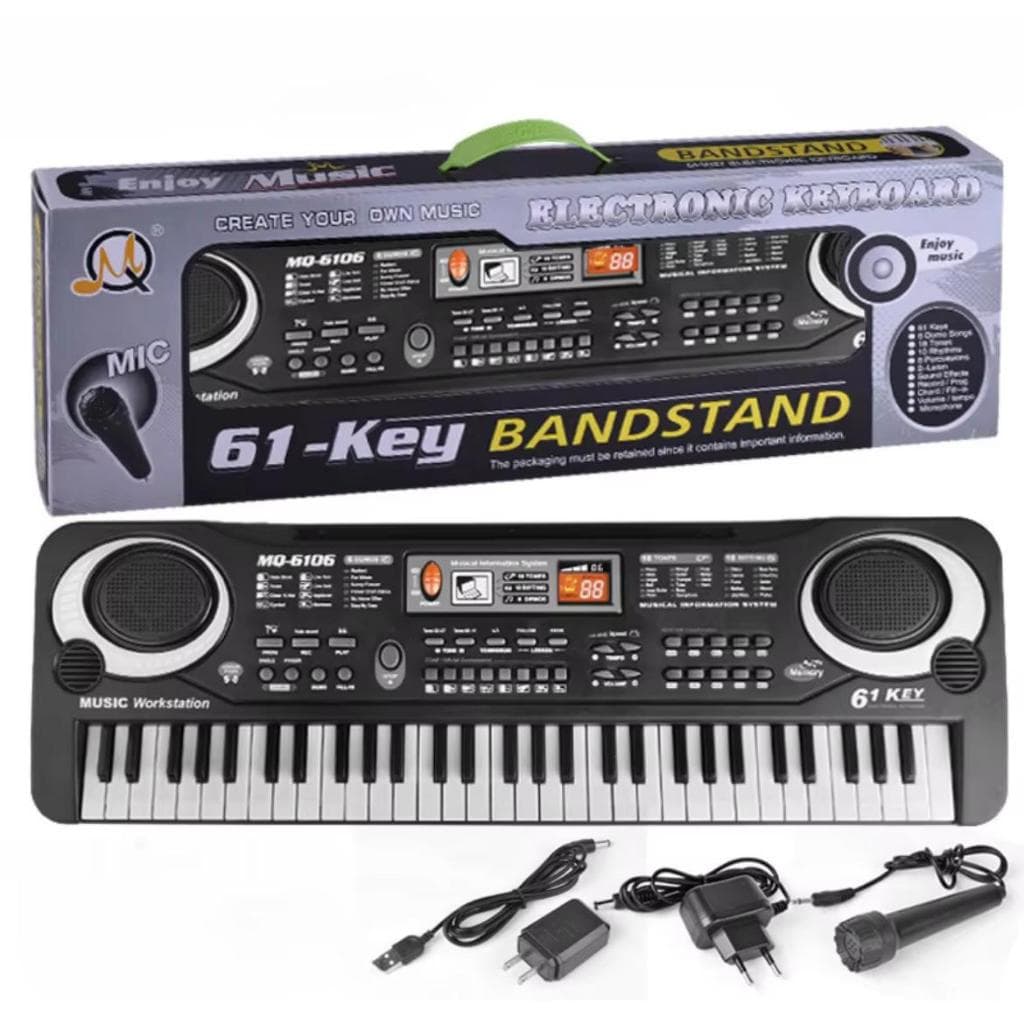 Piano Profissional 61 Teclas Música Digital Placa Chave Musical Teclado Eletrônico Piano Com Microfone