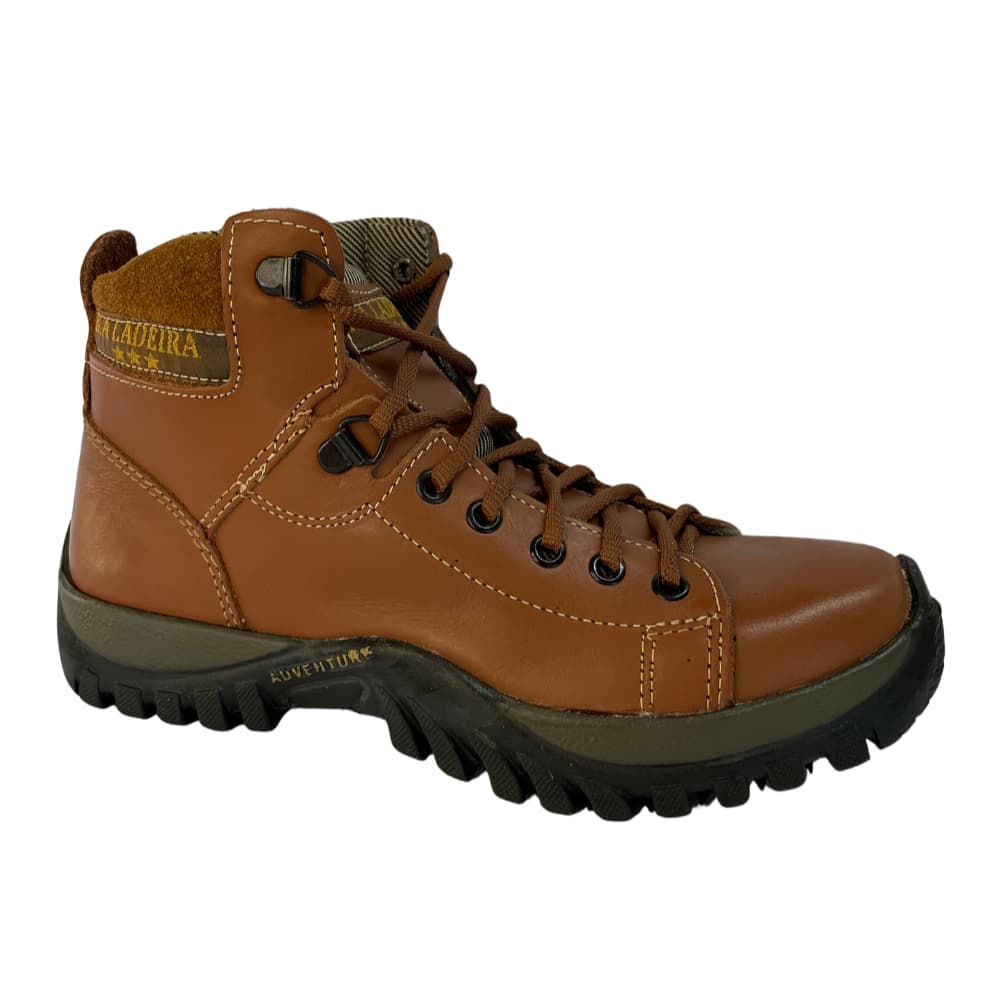 Botina Adventure Trekking em Couro Trilha Resistente e Confortável