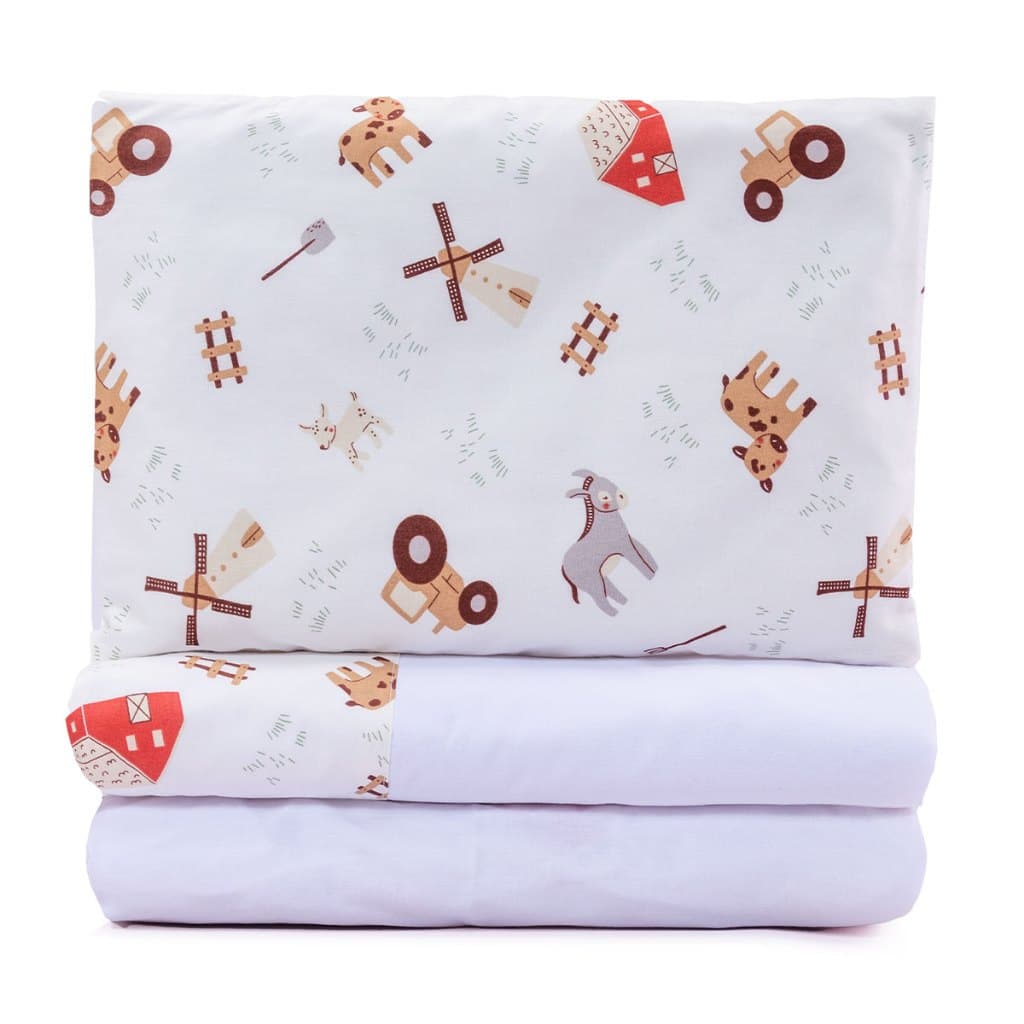 Jogo de Lençol Moderninhos Montessoriano Mini Cama 03 Peças Tecido percal 150 fios 100%Algodão