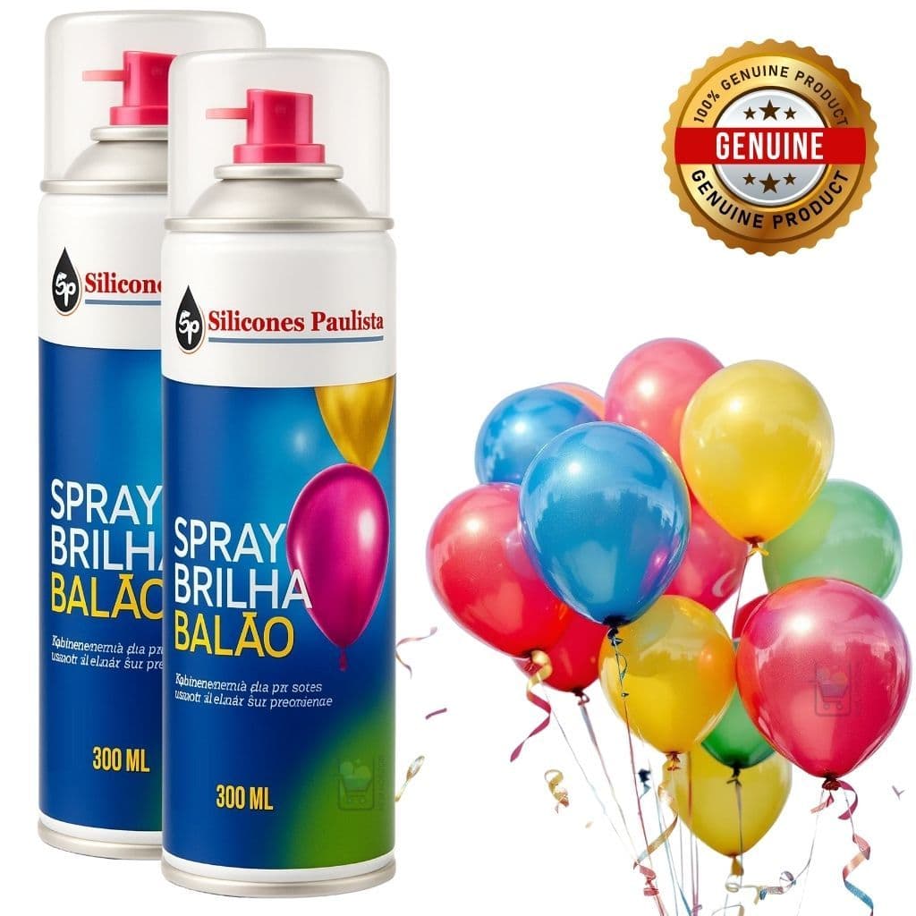 2 Spray Brilha Balão Renovação Bexiga Látex 300ml Para Decorações De Festas Buffet Aniversário