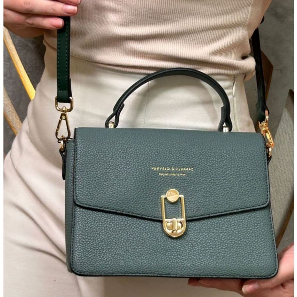 Bolsa Feminina Tiracolo Veryrio Alça de Mão e Transversal Elegante Celular Chaves Ideal Dia a Dia