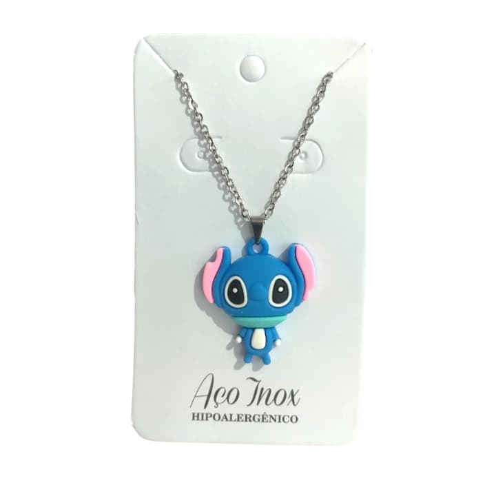 Colar Lillo Stitch em Aço Inox – Hipoalergênico