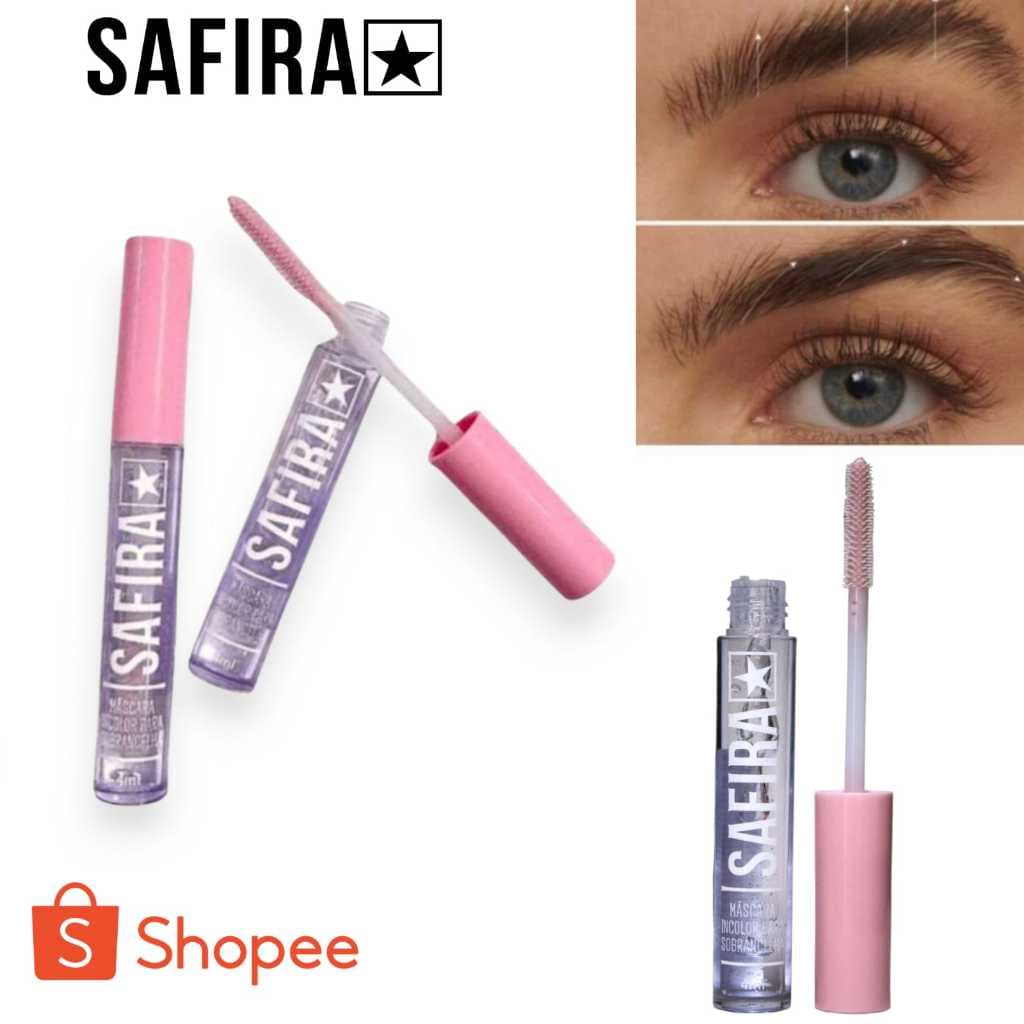 Safira Máscara de Sobrancelha Incolor Volume Máximo Gel Alta Pigmentação Vegano