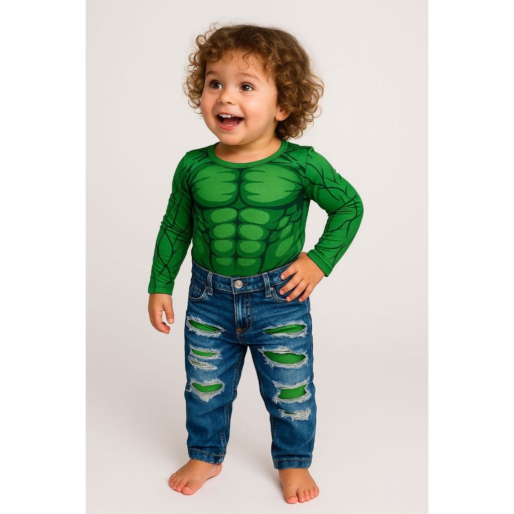 Fantasia Infantil Hulk Menino e máscara