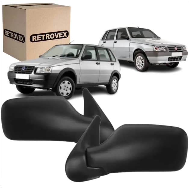 Par Retrovisor Uno Fire Way Economy 4 Portas 2001 A 2005 RX4422/23 MAG0009
