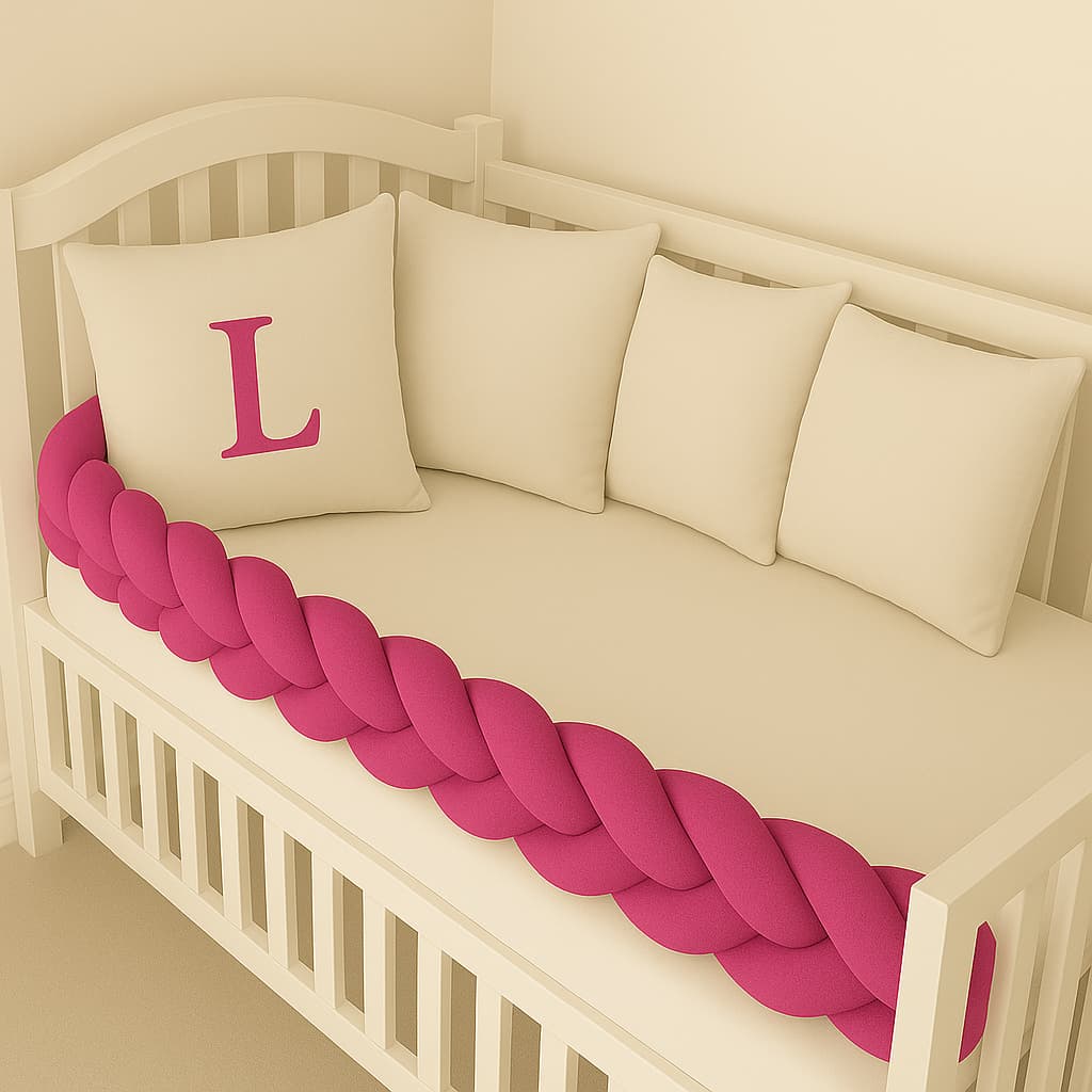 Kit Berço 7 Peças – Conforto, Segurança e Estilo para o Quarto do Seu Bebê, trança, personalizado