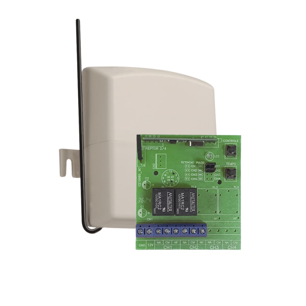Receptor Alarme Portão 2 Canais Pulso Retenção -f105836