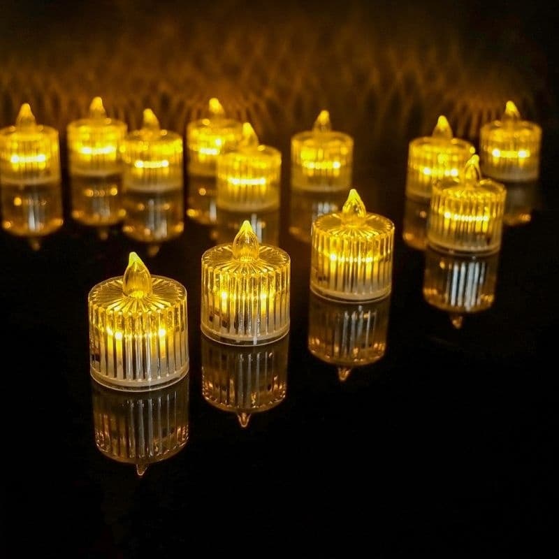 Velas Decorativas LED Eletrônica Amarela Linda Decorativa Com s/Festa/Casamento/Decoração