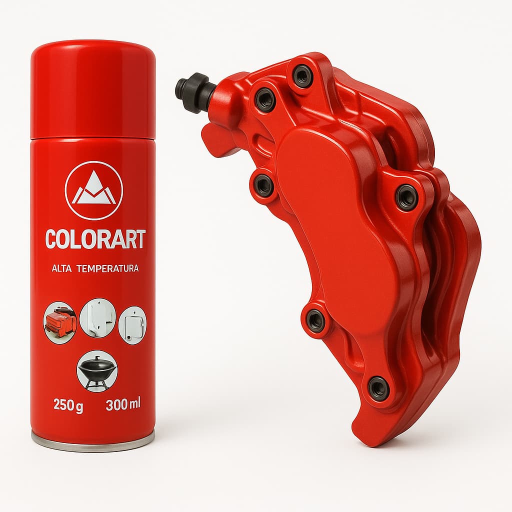 Tinta Spray Alta Temperatura Vermelho Motor Pinça de freio 600ºc