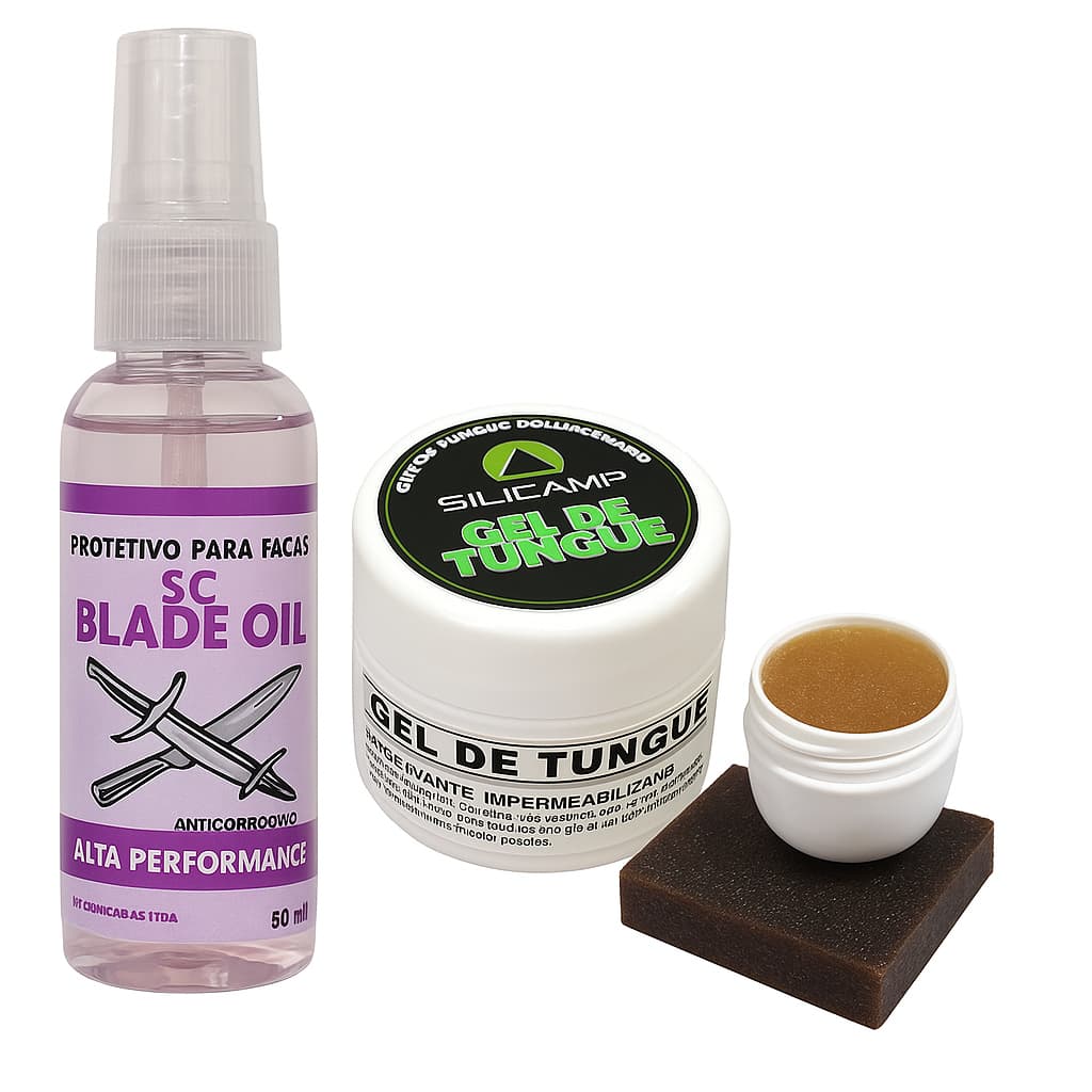 Kit Gel De Tungue P/ Cabos + Oleo Protetor De Facas Sc Blade