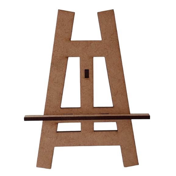 kit com 10 Mini Cavalete 13 CM Em Mdf Cru 3mm Decoração Artesanato