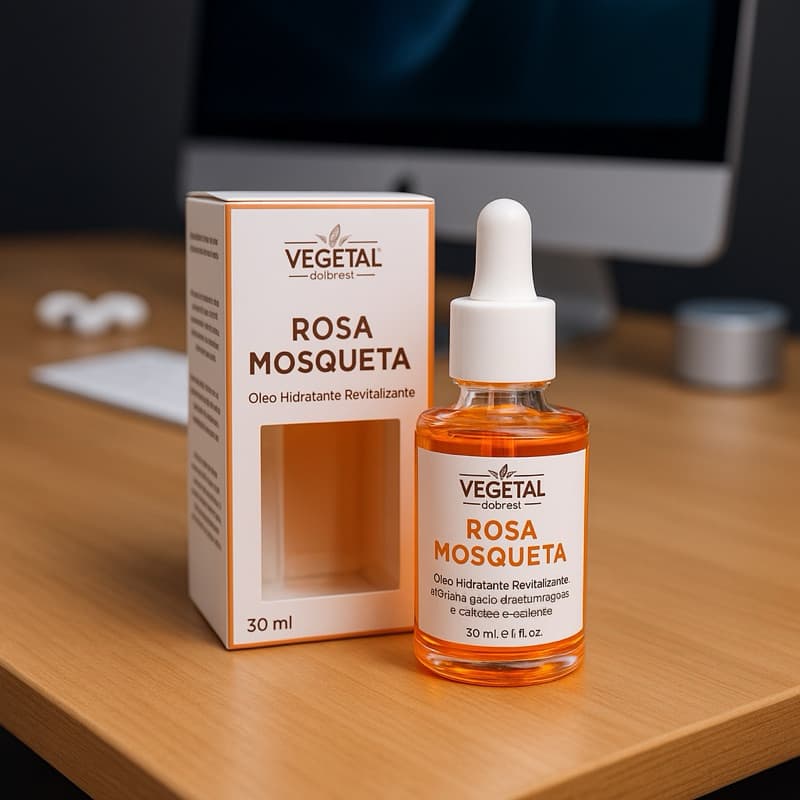 Óleo Hidratante Revitalizante Rosa Mosqueta 30ml Vegetal do Brasil