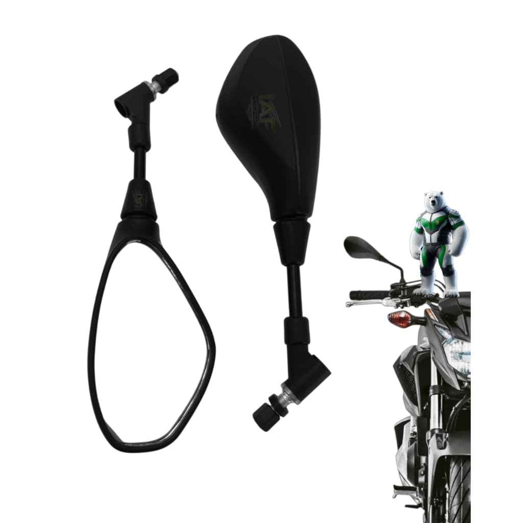 Par de Retrovisor Gs650 F800 Bmw Giro Haste Longo 360 Rosca Yamaha
