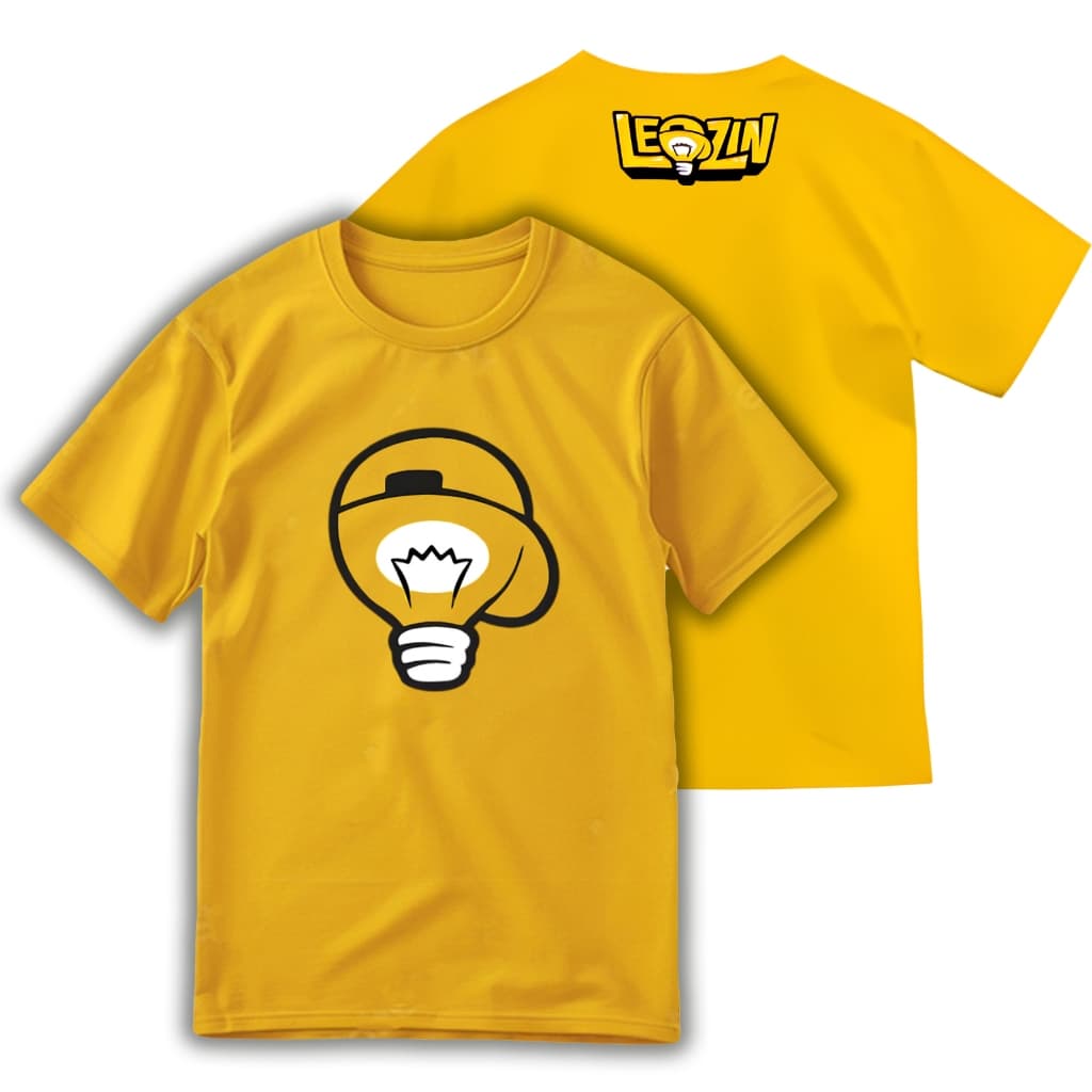 Camiseta Leozin  Youtouber Emily Vick Lâmpada Amarelo Leozinho - Pronta Entrega
