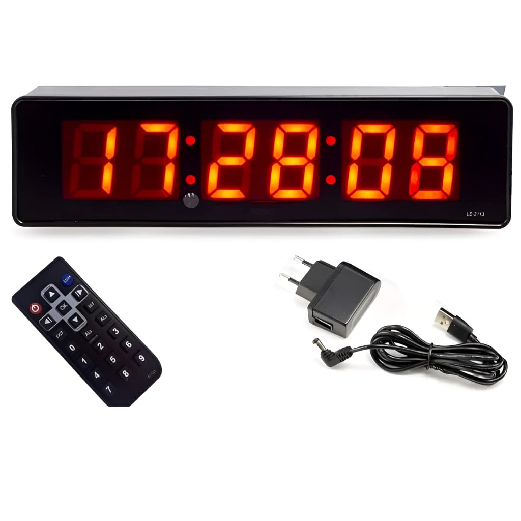 Cronometro Progressivo Jiaxi JH120 Digital Parede Com Controle Relógio led