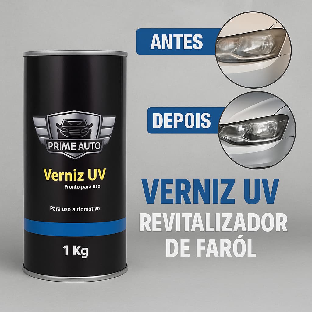 Verniz UV Para Farol Automotivo Proteção Contra Amarelado