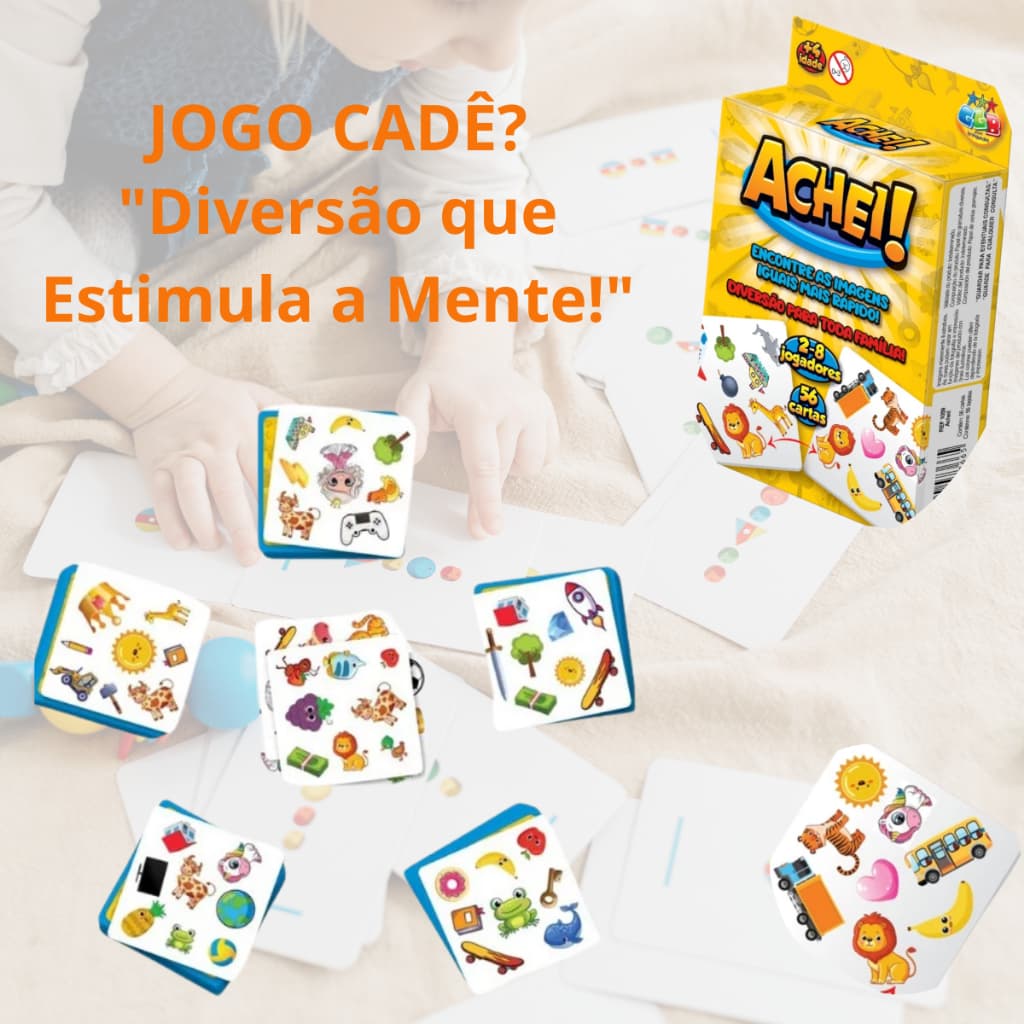 jogo Achei De Cartas Raciocínio Cadê? Divertido De Cartas 54 Educativo