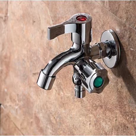 Torneira Metálica com Bico para Máquina de Lavar + Fita Veda Rosca | Alta Durabilidade - K-848