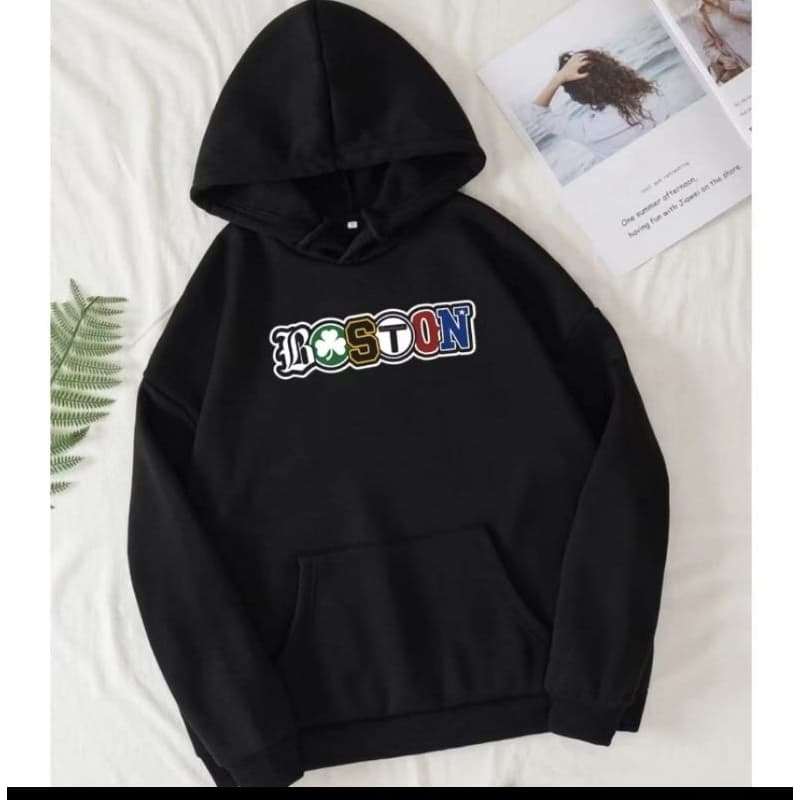 Moletom Canguru Masculino Estampado Boston-cassino Com Bolso e Capuz