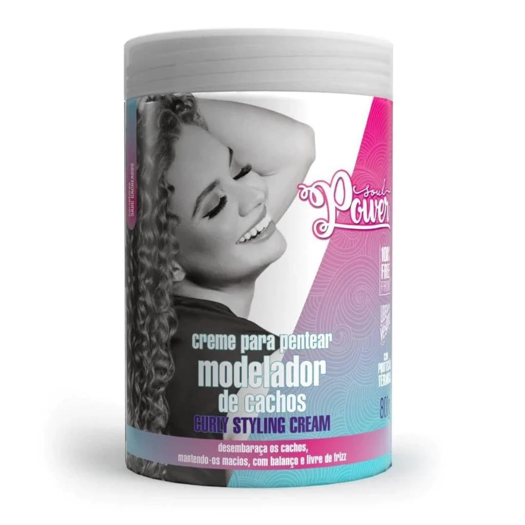 Creme Para Pentear Curly Styling 800gr Modelador De Cachos Cream Soul Power