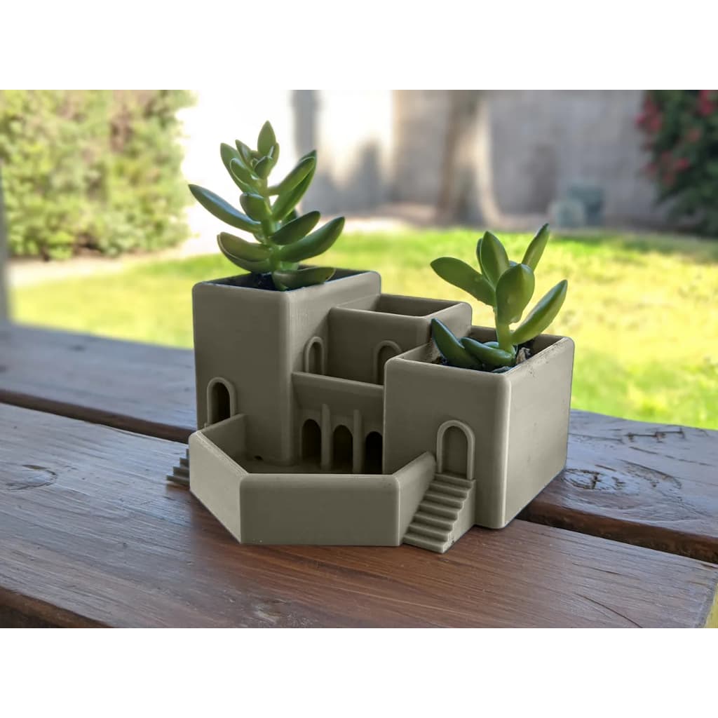 Jardim em Terraço Romano – Vaso Decorativo para Suculentas