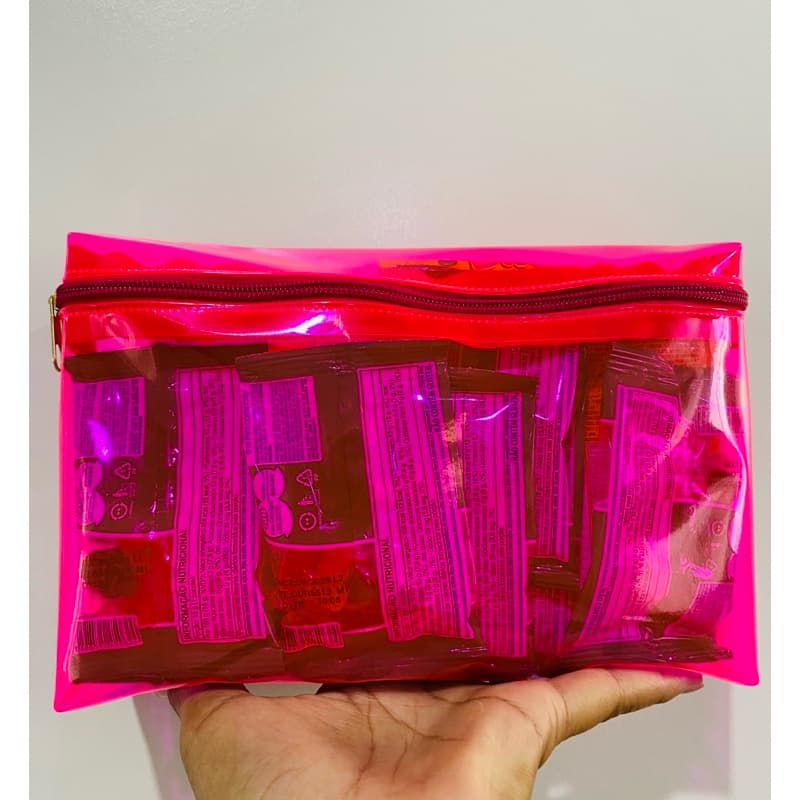 kit com com 10/15 unidades de Necessaire cristal neon, cores lindas e vibrantes para seu kit festa/neon/ festa/ cores