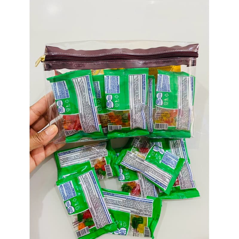 kit com 10 unidades de Necessaire cristal transparente, organizador 30 MM/festa/doces/brinquedos…