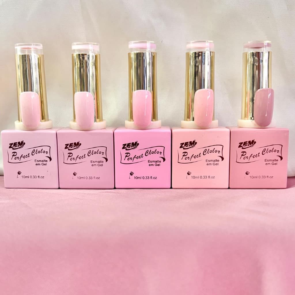Kit c/5 Esmalte em Gel NUDE Nail Perfect Zem 10 ml Esmalte De Unha De Gel Cor Nude Colorful Nail