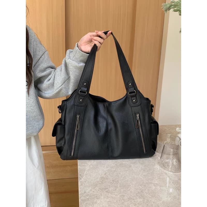 (8963) Novas bolsas clássicas de ombro e tiracolo de grande capacidade. Feito de tecido PU vintage durável