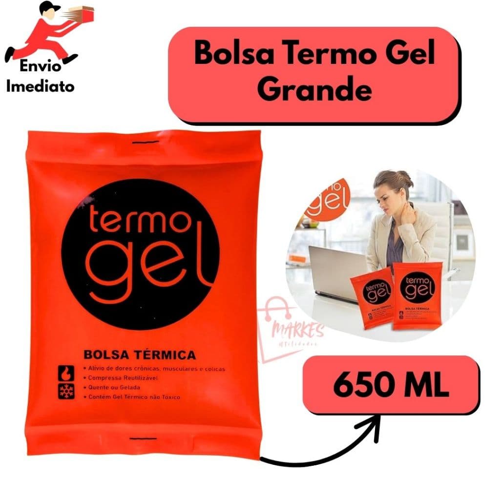 Bolsa Térmica Termo Gel Grande 650 ML Para Compressa Alivio Nas Dores Fria ou Quente